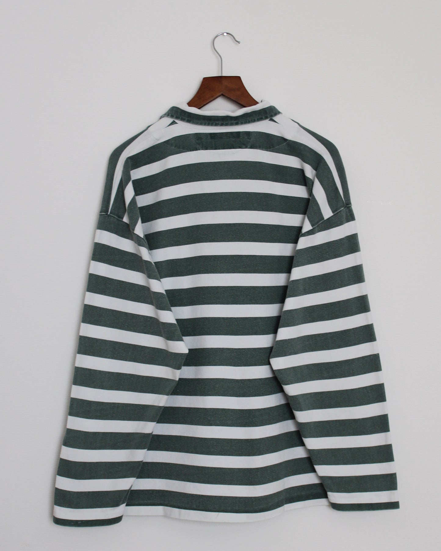 c.1990 Blanc Bleu Striped Polo - Size M