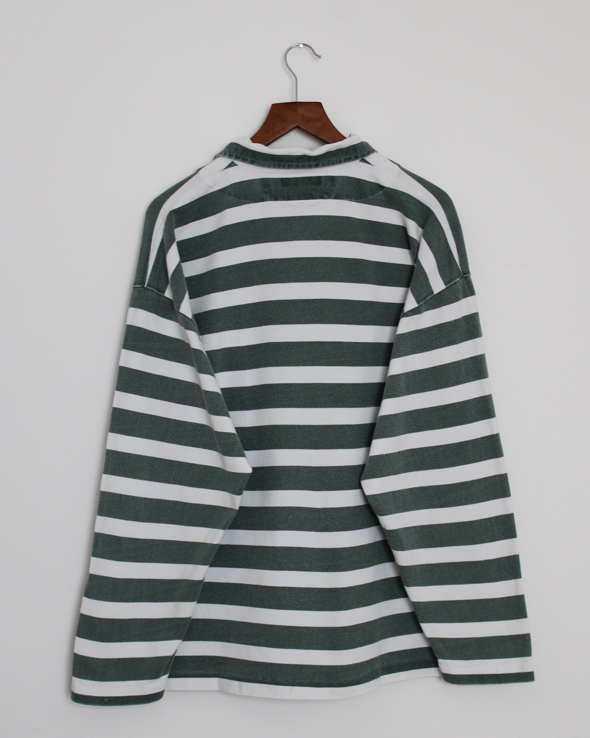 c.1990 Blanc Bleu Striped Polo - Size M