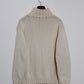 c.1990 Hand Knitted Blanc Bleu Pullover - Size L