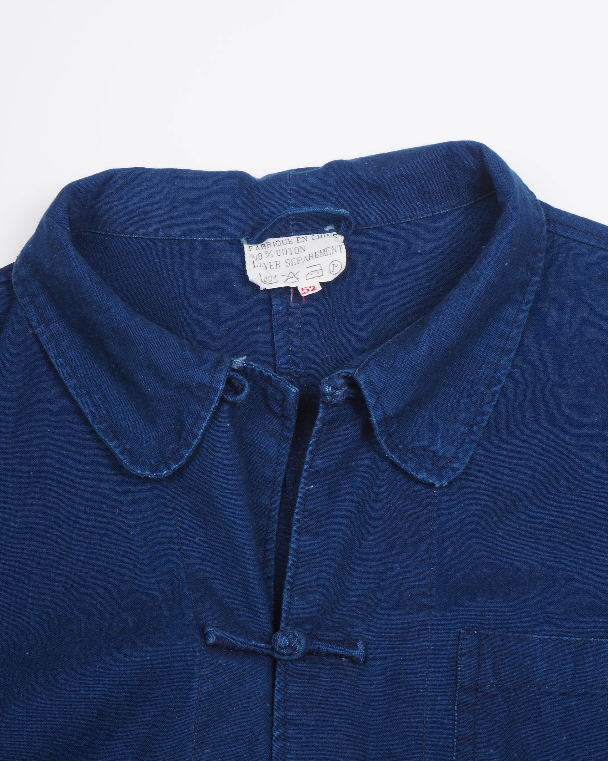 c.1980 Chinese Indigo Work Jacket  - Size M