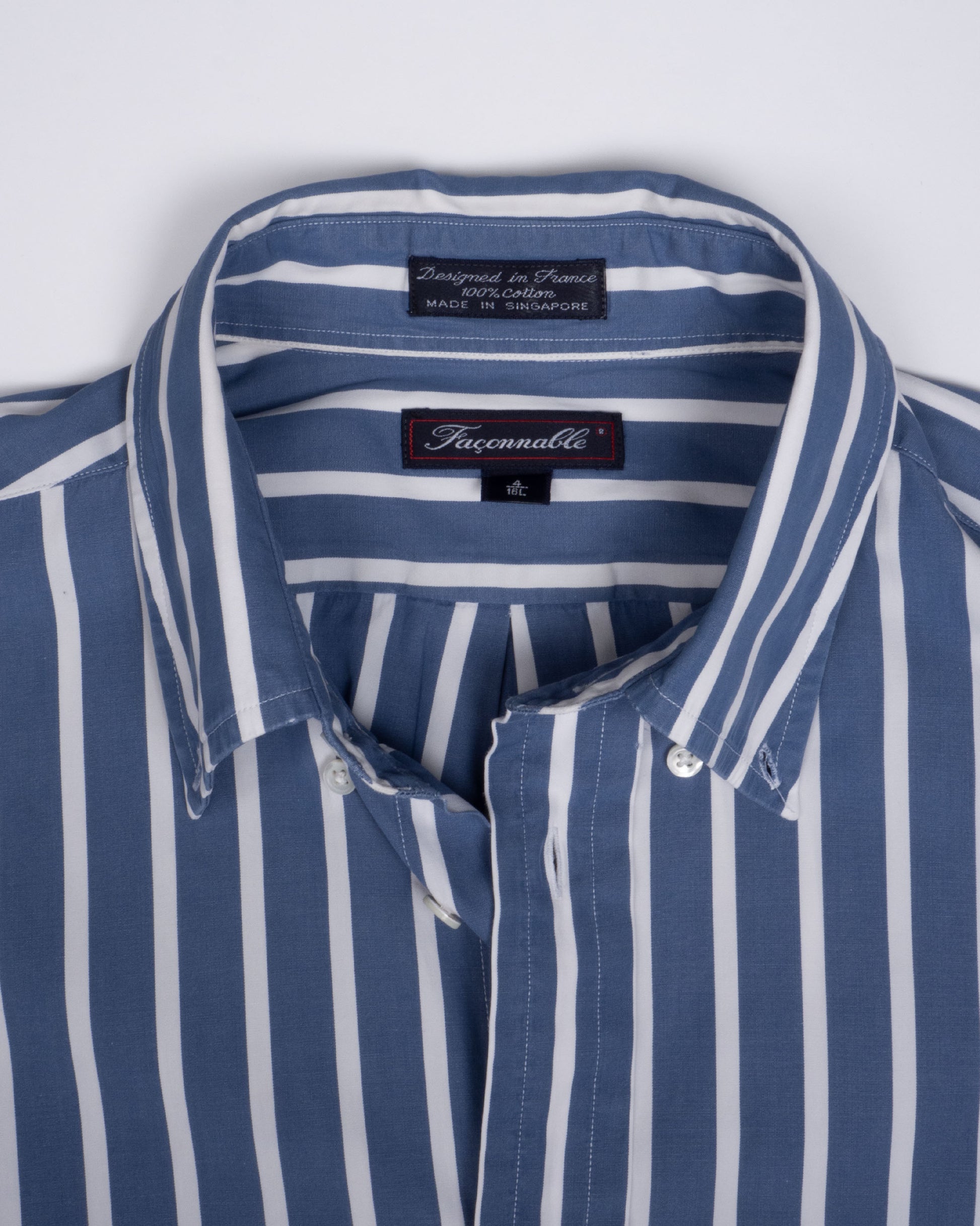c.1990 Façonnable Striped Shirt - Size XL
