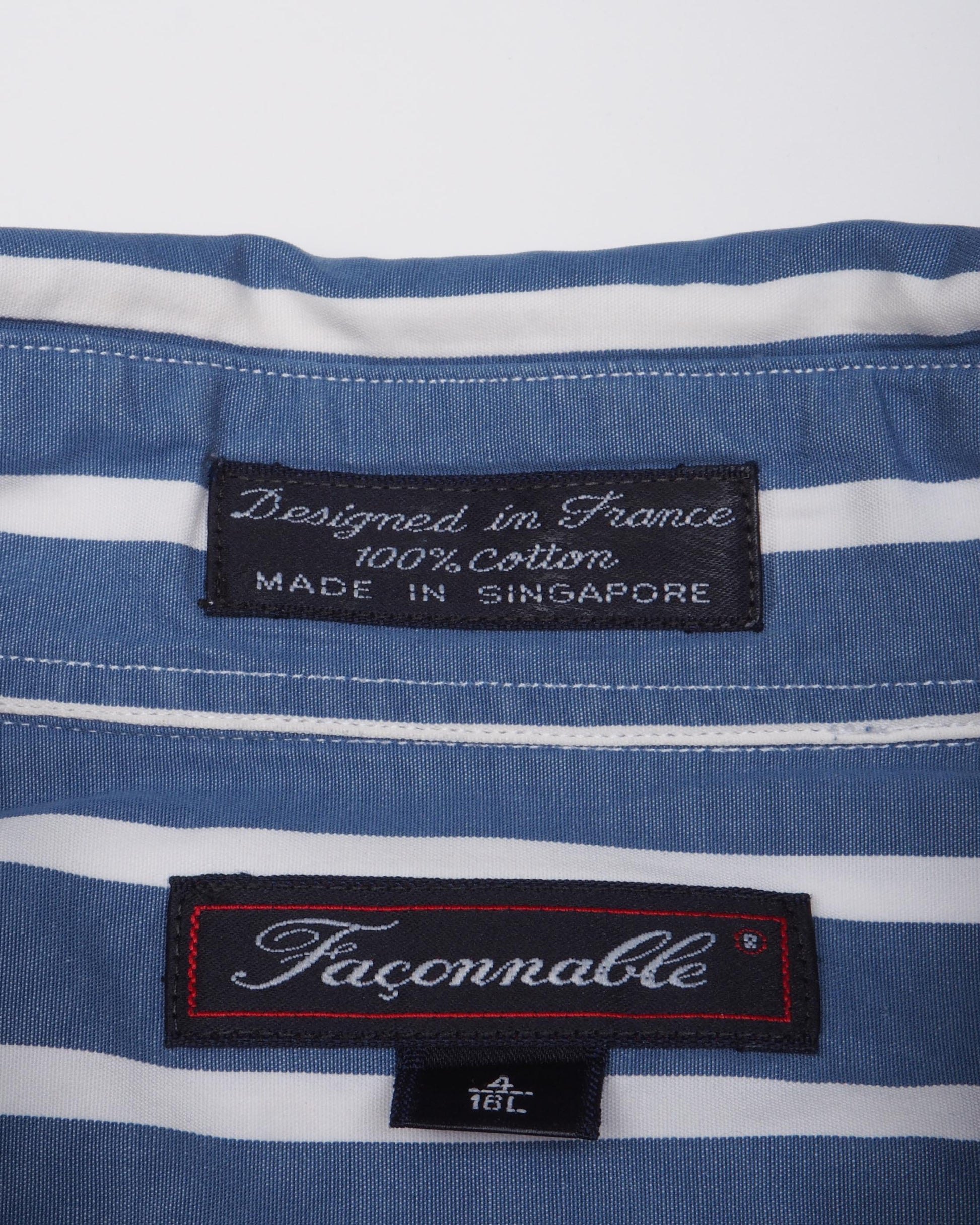 c.1990 Façonnable Striped Shirt - Size XL