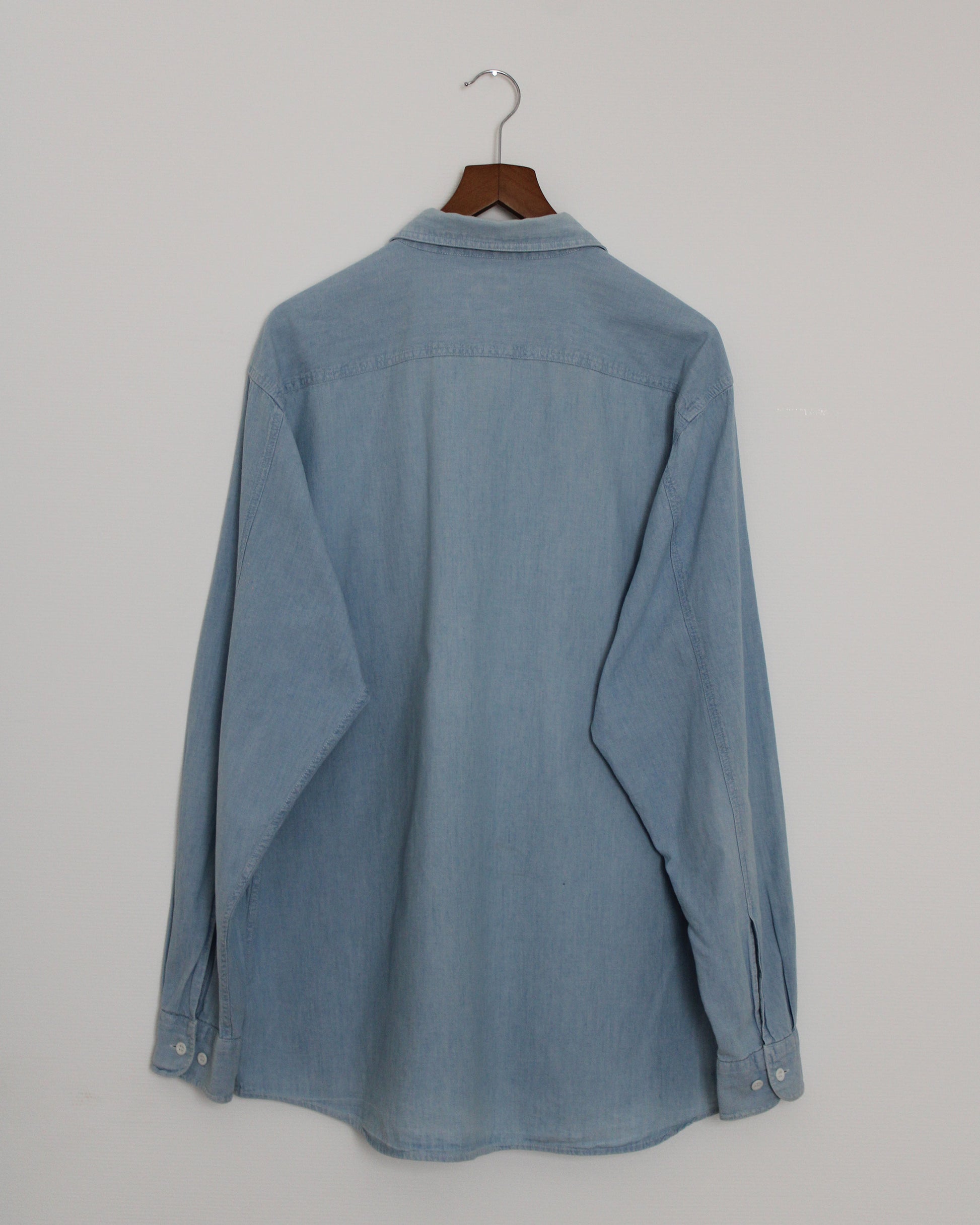 c.1990 Lee Chambray Shirt - Size L