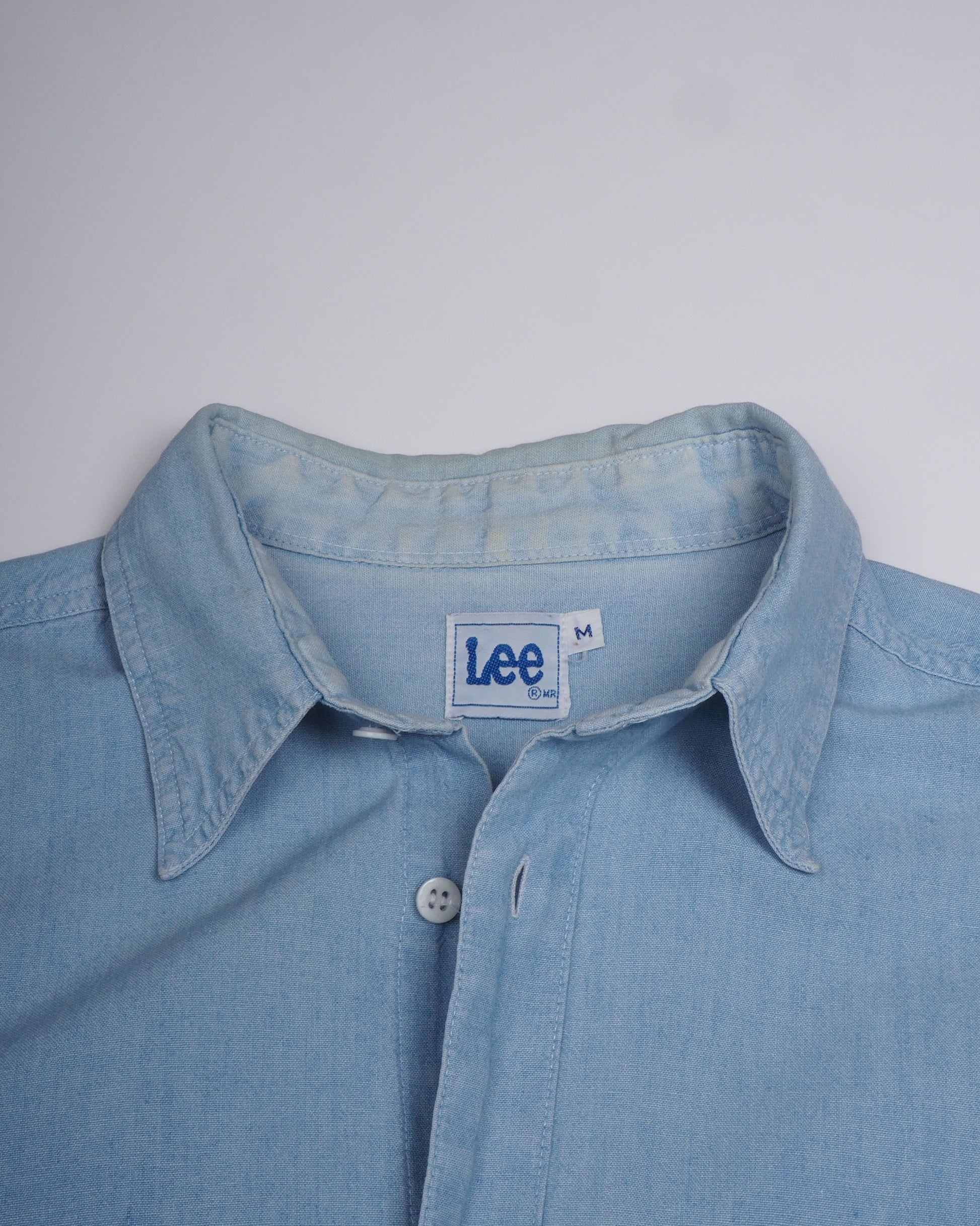 c.1990 Lee Chambray Shirt - Size L