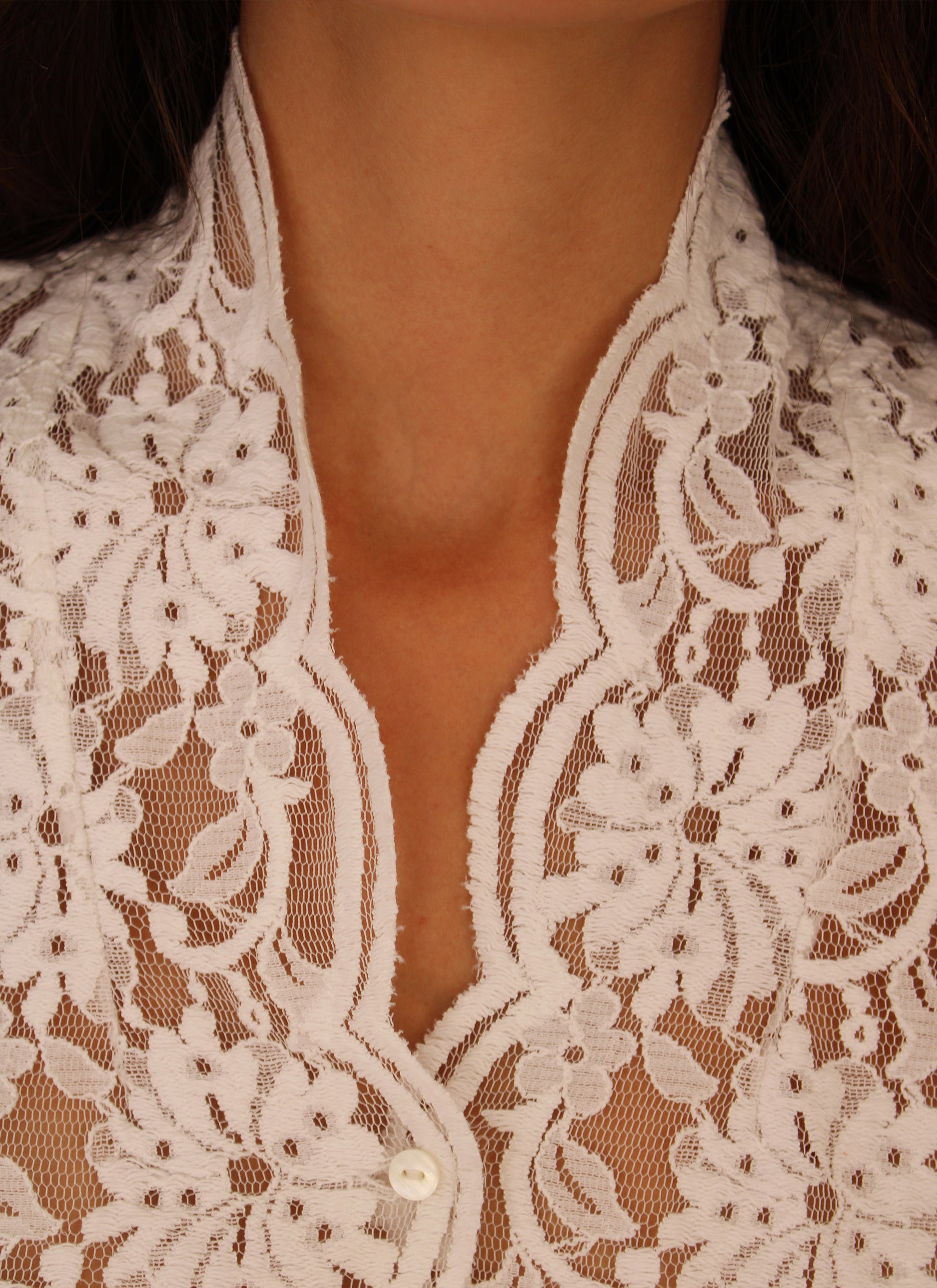 c.1990 Armand Ventilo lace shirt - Size S