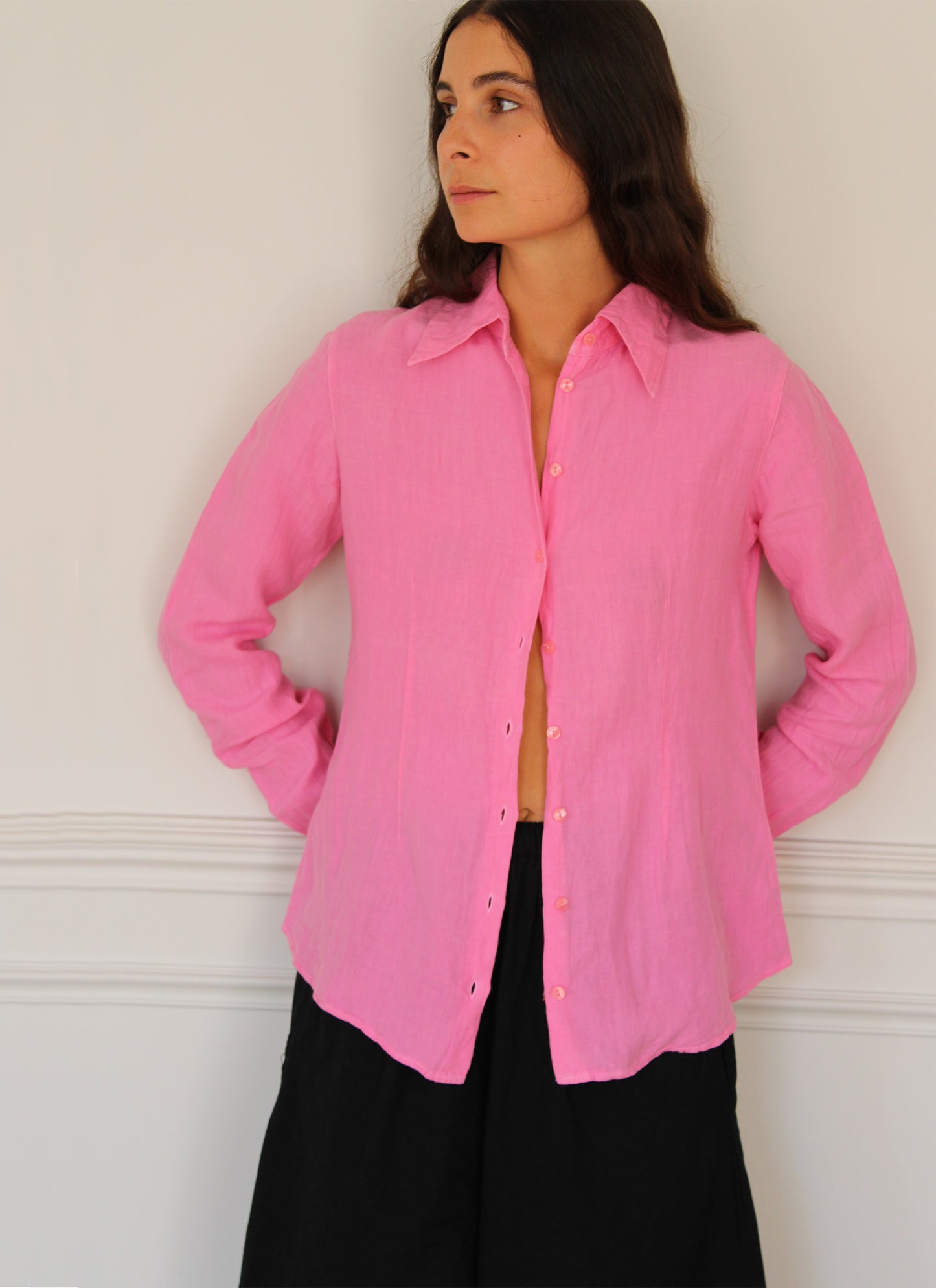 c.1990 Anne Fontaine Linen shirt - Size M