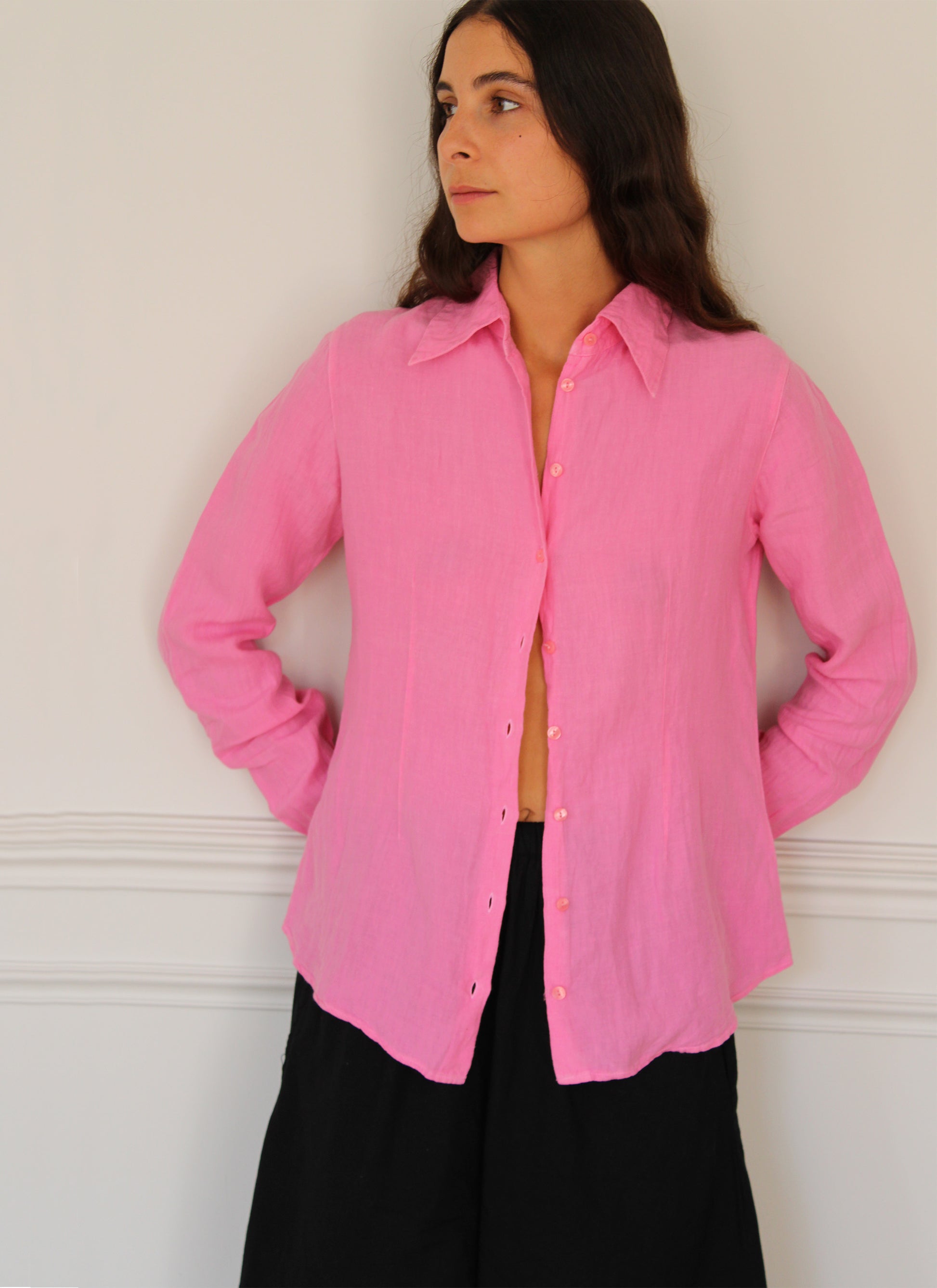 c.1990 Anne Fontaine Linen shirt - Size M