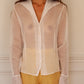 c.1990 Anne Fontaine Sheer shirt - Size M
