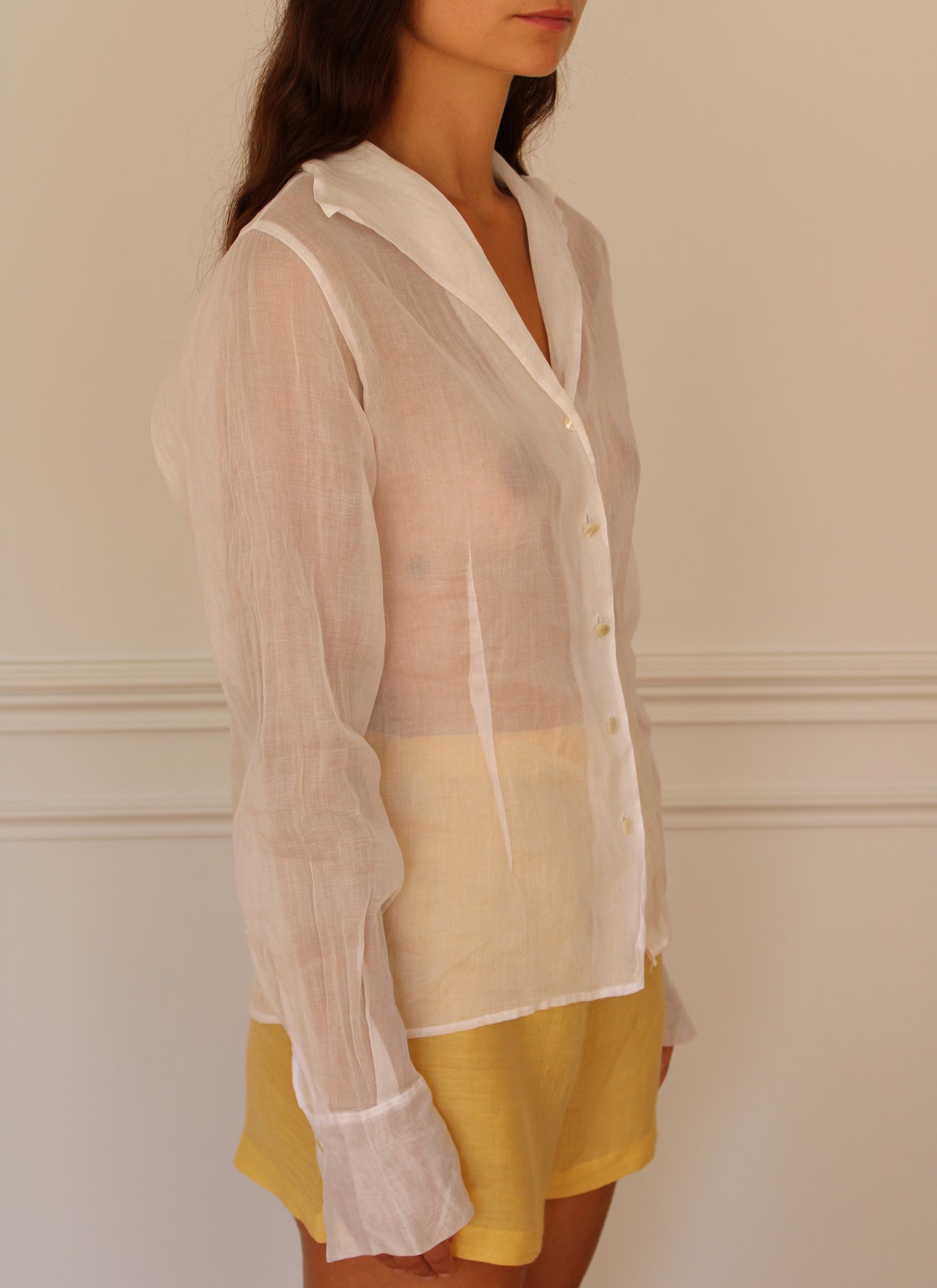 c.1990 Anne Fontaine Sheer shirt - Size M