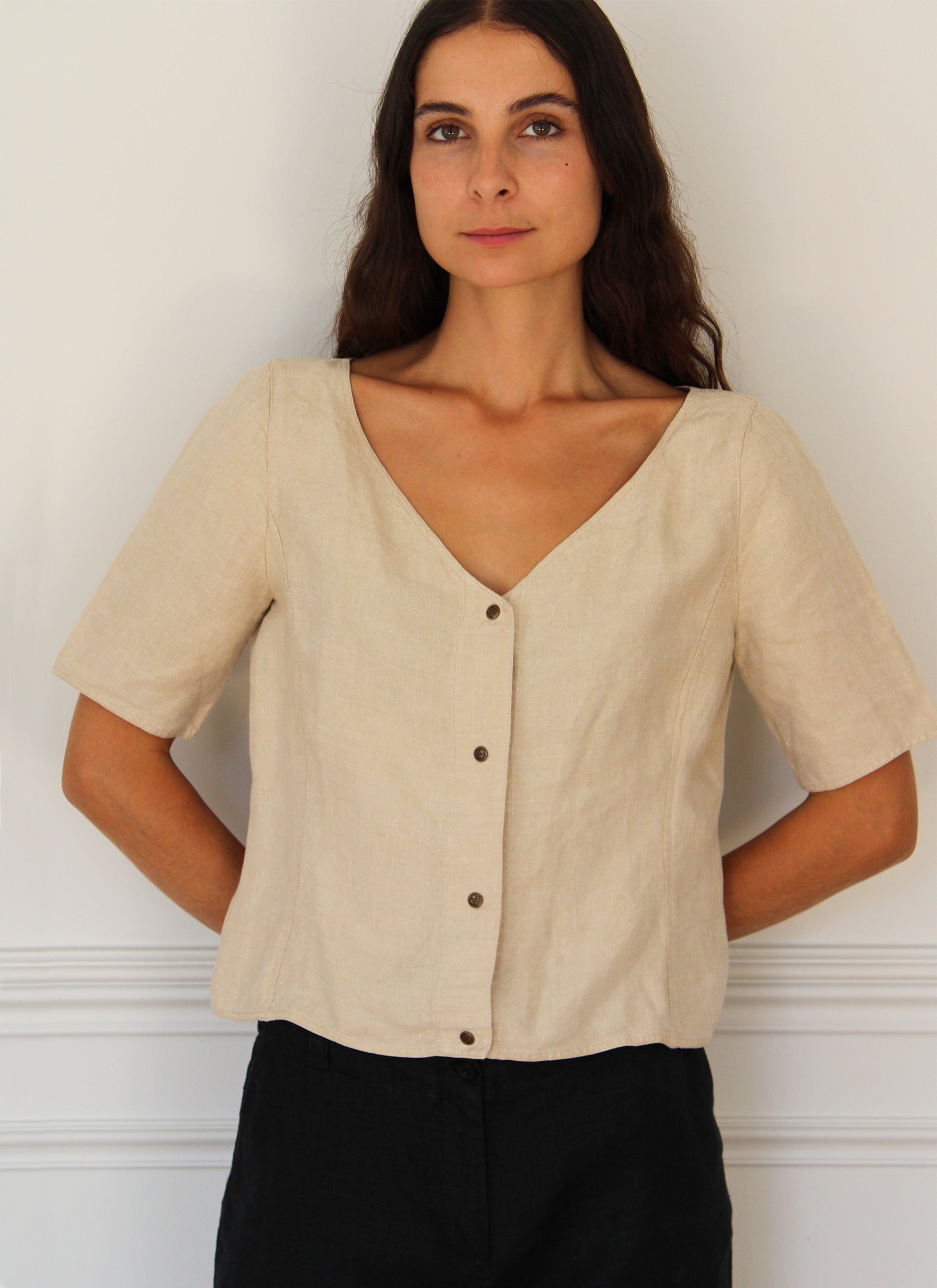 c.1990 Anne Marie Beretta Blouse - Size M