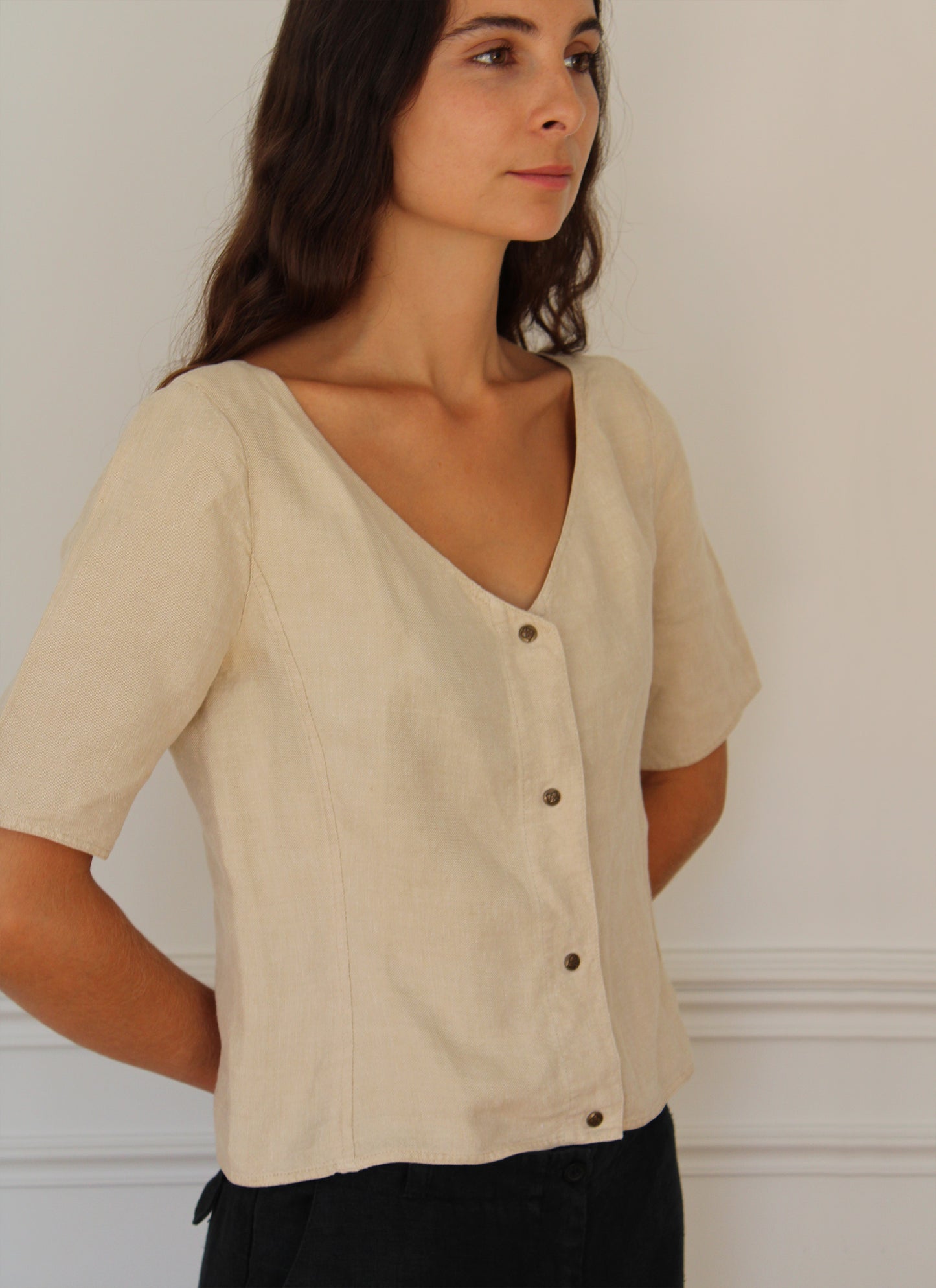 c.1990 Anne Marie Beretta Blouse - Size M