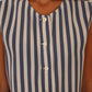 c.1990 Georges Rech striped blouse - Size M