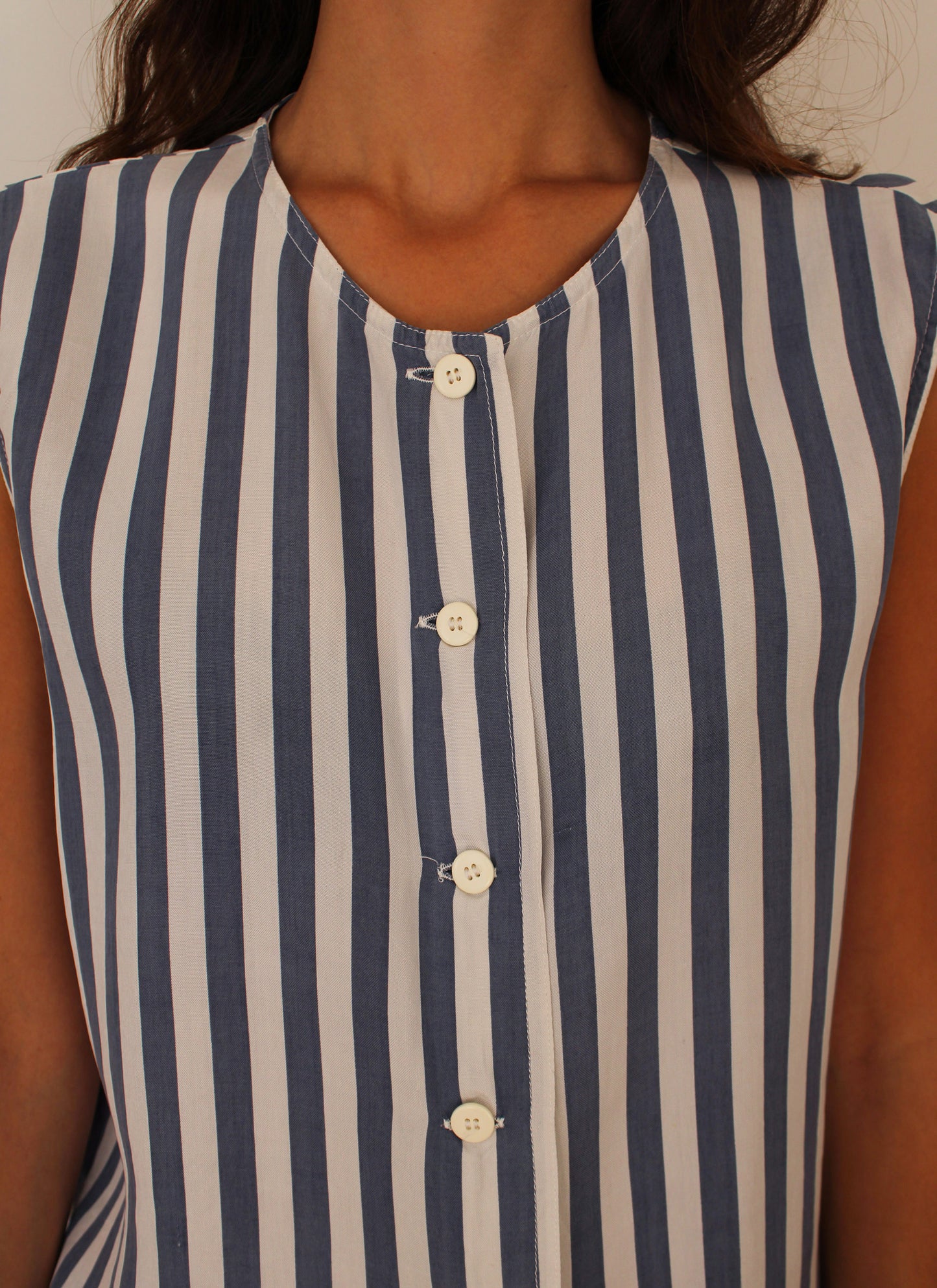 c.1990 Georges Rech striped blouse - Size M