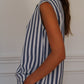 c.1990 Georges Rech striped blouse - Size M