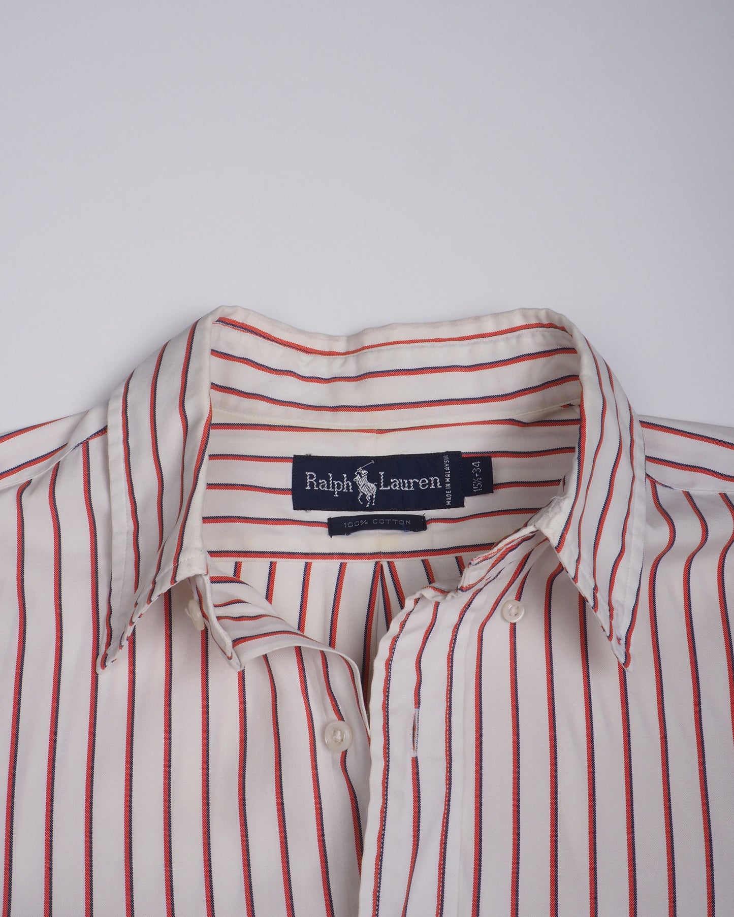 c.1990 Ralph Lauren Striped Shirt - Size M