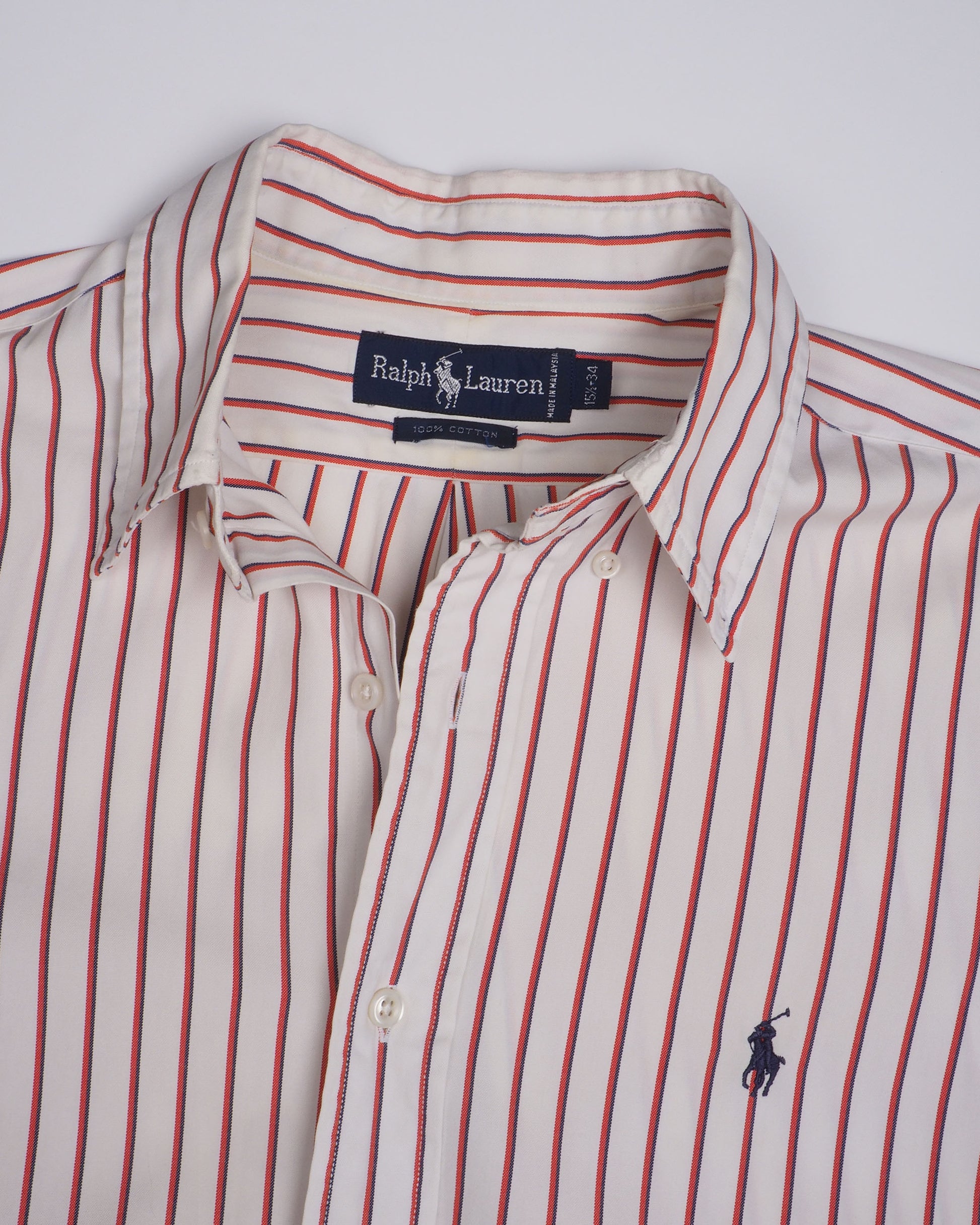 c.1990 Ralph Lauren Striped Shirt - Size M