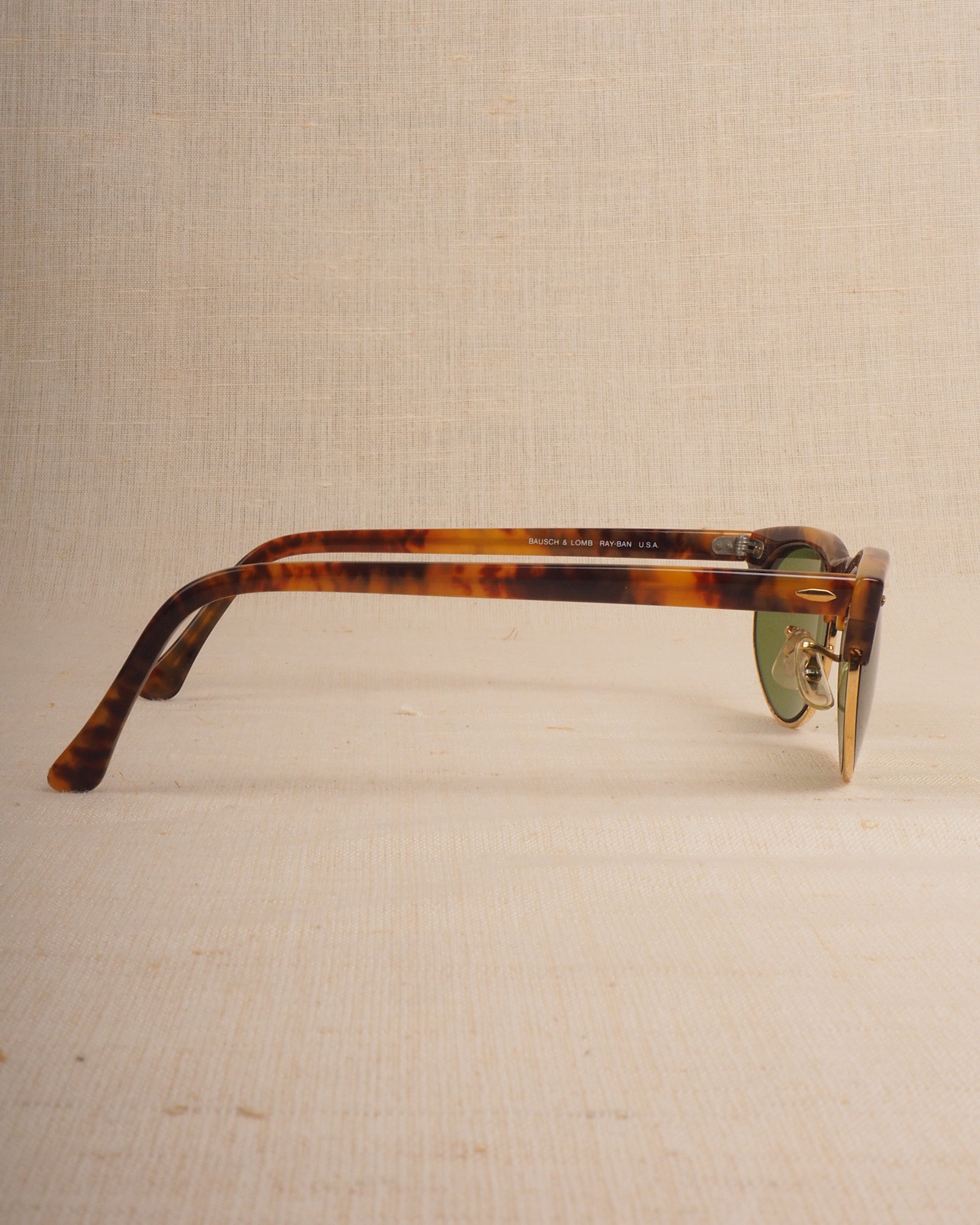 c.1990 Ray-Ban Clubmaster Oval W1264 by Bausch & Lomb – Café